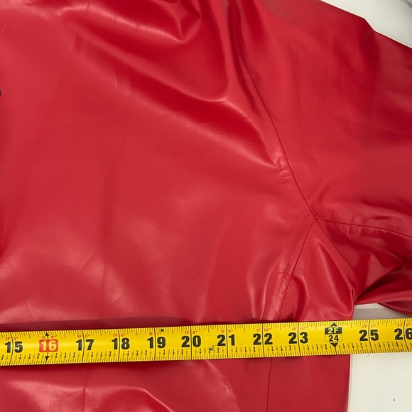 Hairbrella red women Rain Jacket, Waterproof, Satin-Lined Hood,size L - Picture 7 of 14